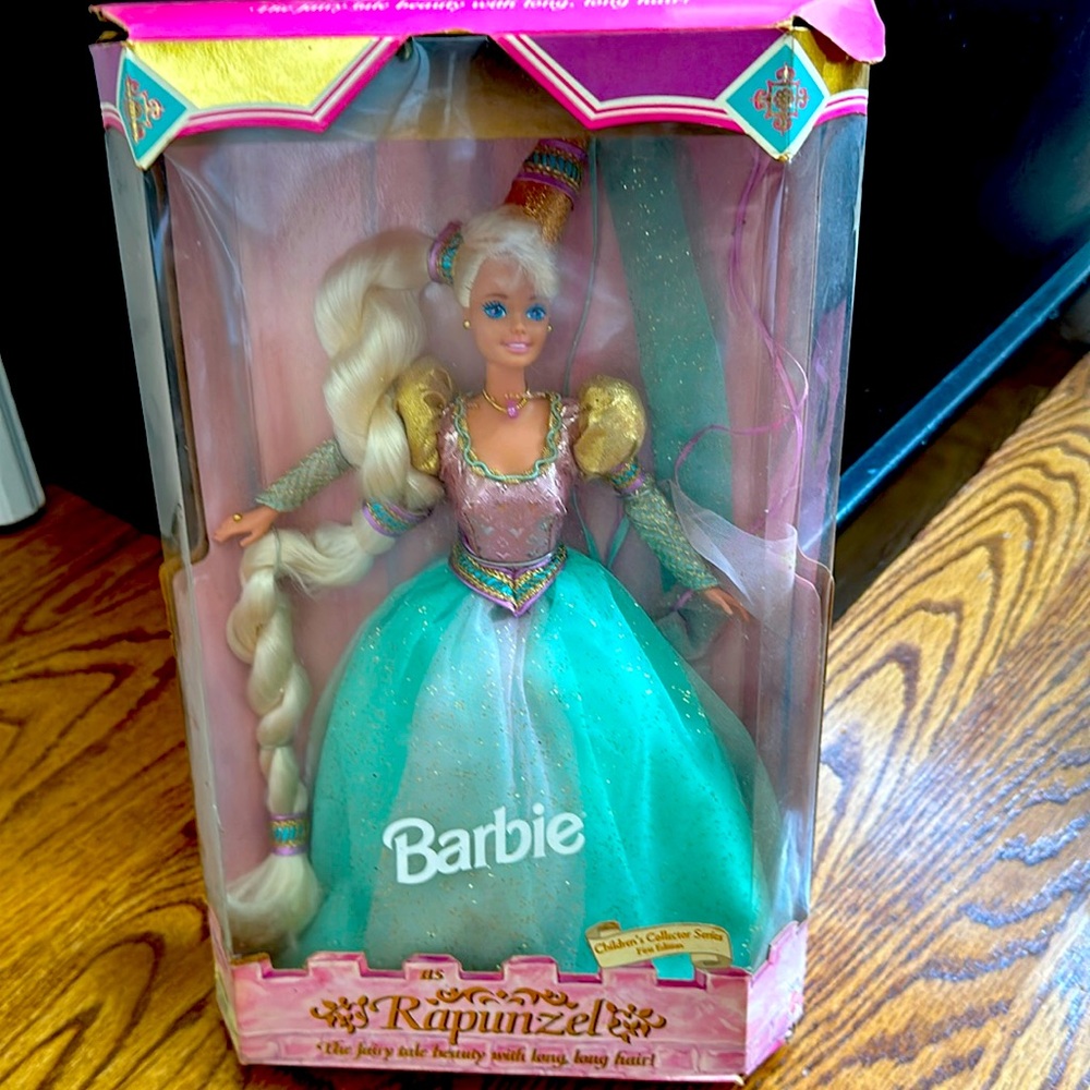 Rapunzel Barbie in original box- still attached